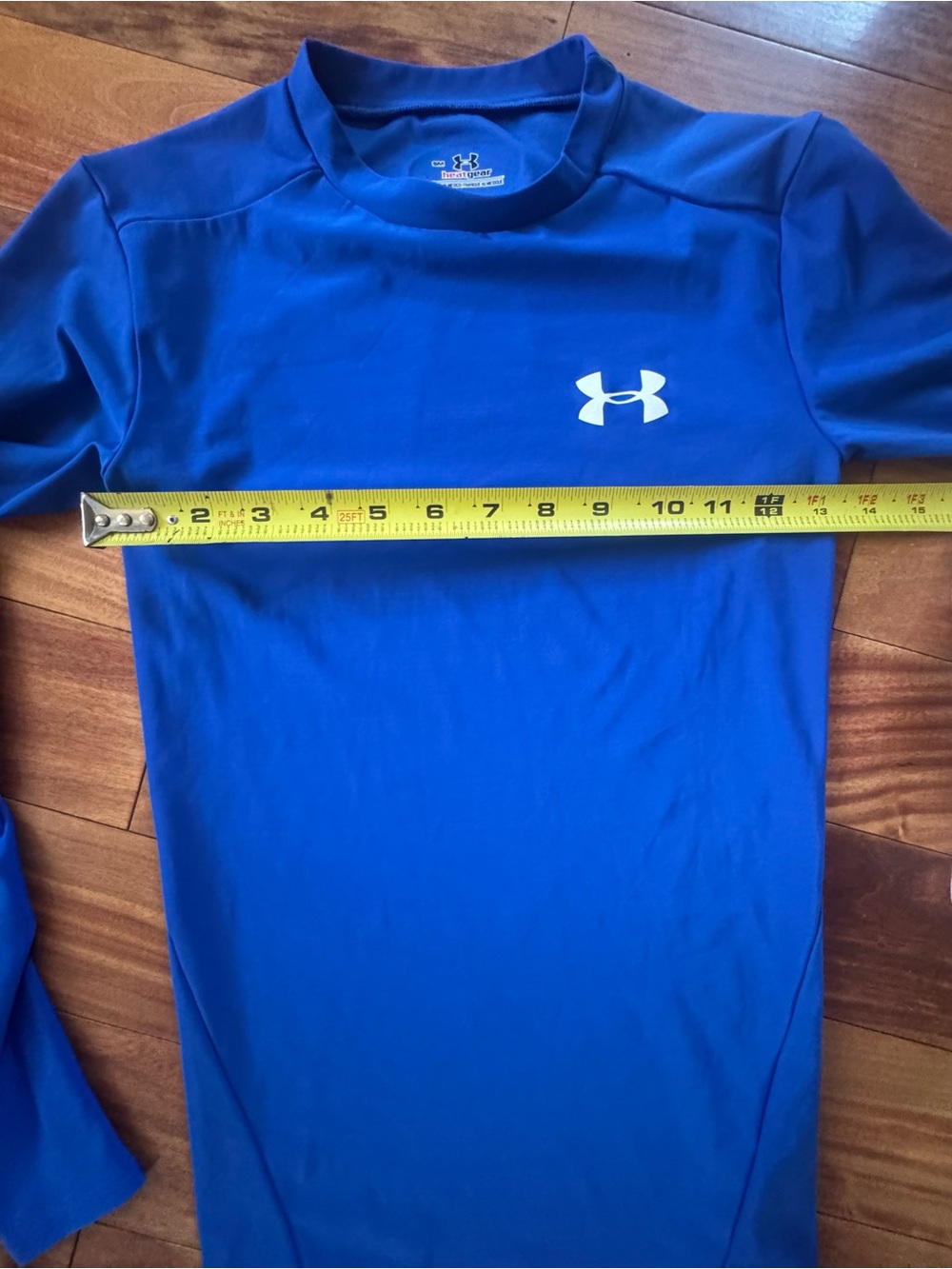Under Armour Heat Gear Men’s small Long Sleeve Performance Shirt - Royal Blue - Picture 3 of 7